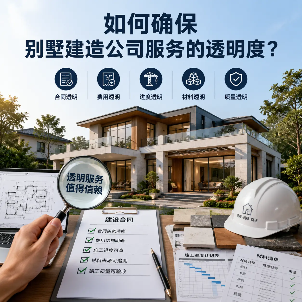 在 花溪 如何确保别墅建造公司服务的透明度？