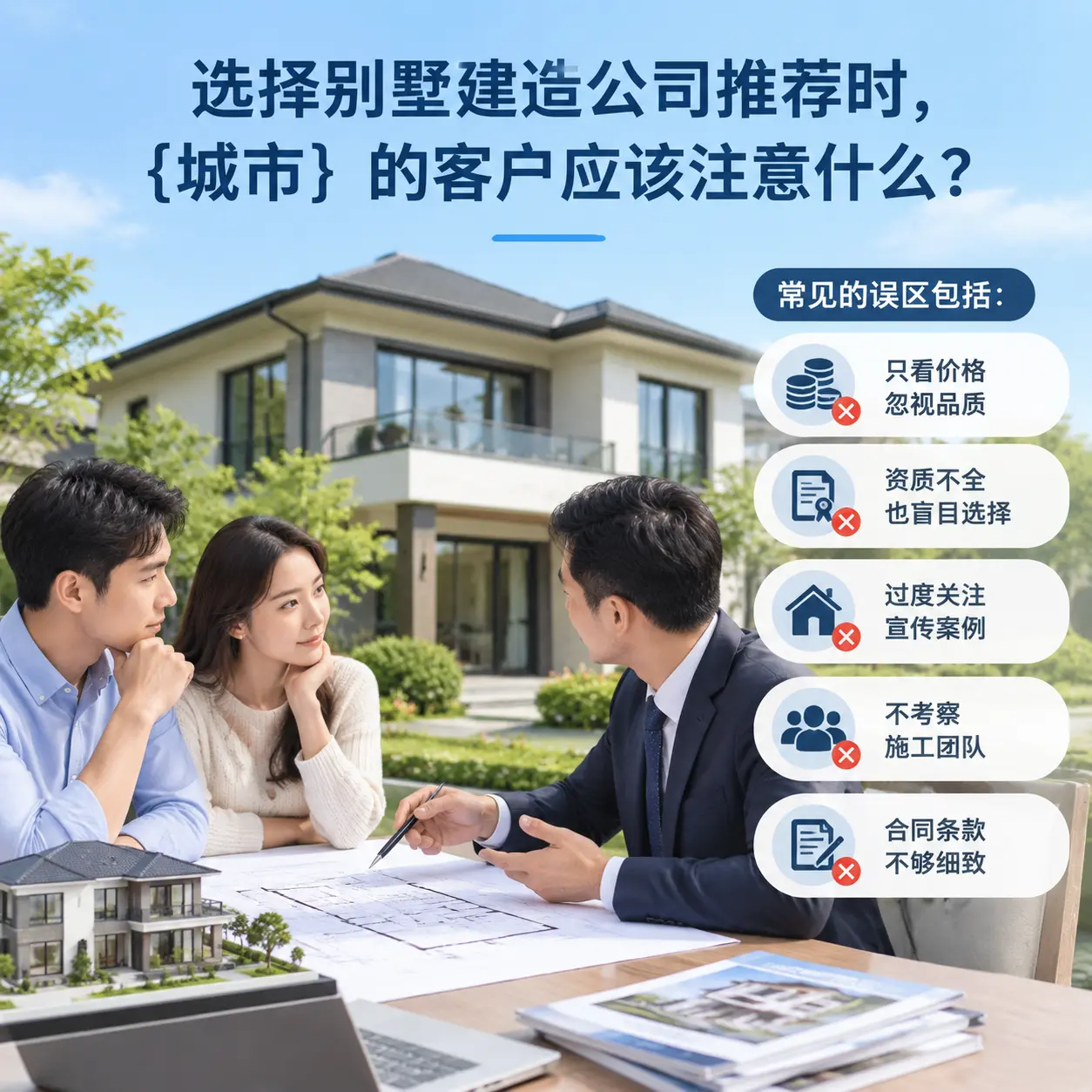 选择别墅建造公司推荐时，花溪 的客户应该注意什么？